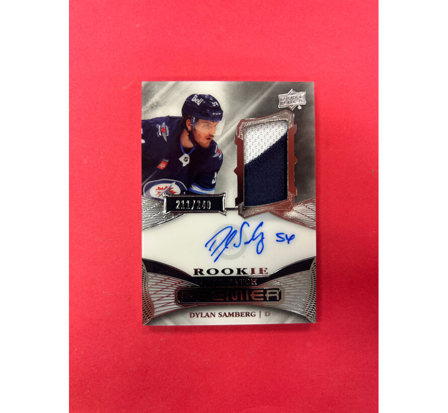 2022-23 UPPER DECK PREMIER DYLAN SAMBERG ROOKIE PATCH AUTO /249