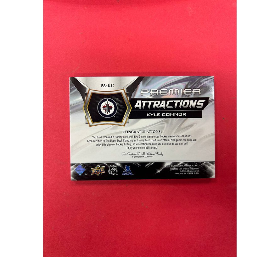 2022-23 UPPER DECK PREMIER KYLE CONNOR PREMIER ATTRACTIONS PATCH /35