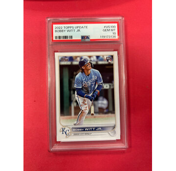 TOPPS 2022 TOPPS UPDATE BOBBY WITT JR ROOKIE PSA GRADED 10