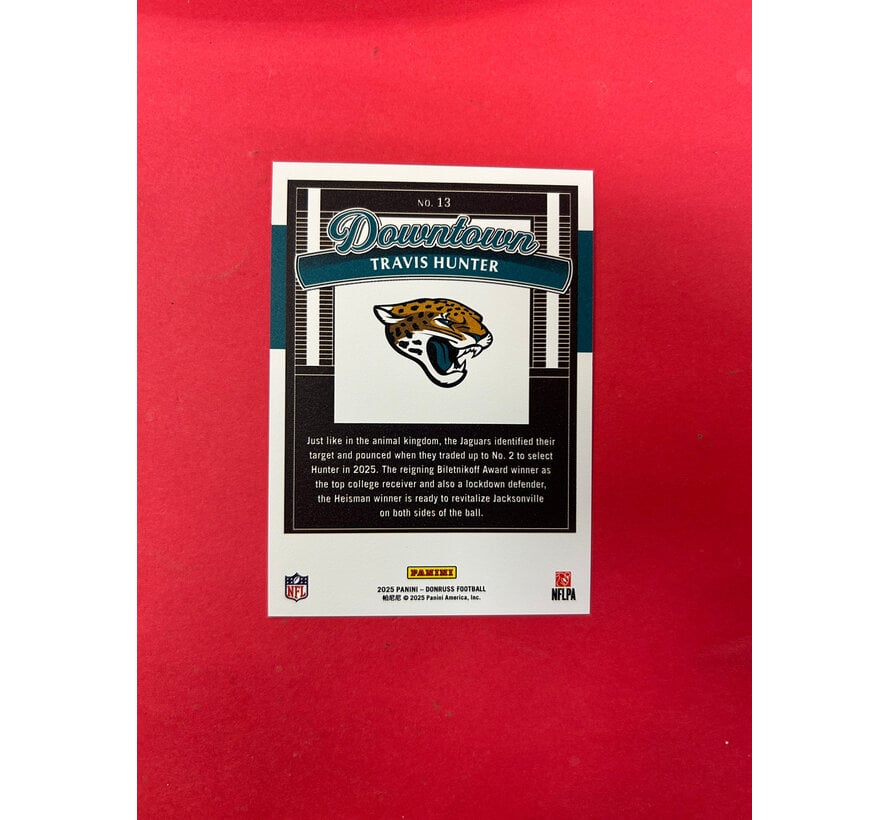 2025 PANINI DONRUSS TRAVIS HUNTER ROOKIE DOWNTOWN