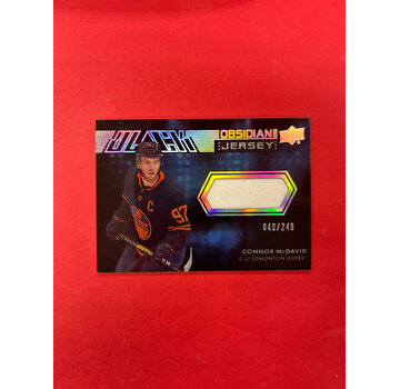 UPPER DECK 2021-22 UPPER DECK BLACK CONNOR MCDAVID OBSIDIAN JERSEYS /249