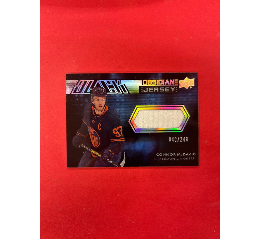 2021-22 UPPER DECK BLACK CONNOR MCDAVID OBSIDIAN JERSEYS /249