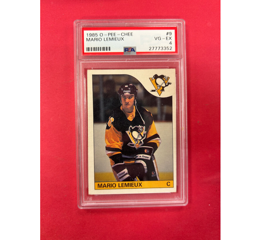 1985 O-PEE-CHEE MARIO LEMIEUX ROOKIE PSA GRADED 4