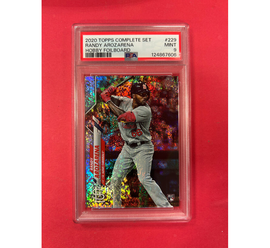 2020 TOPPS RANDY AROZARENA HOBBY FOILBOARD /229 PSA GRADED 9