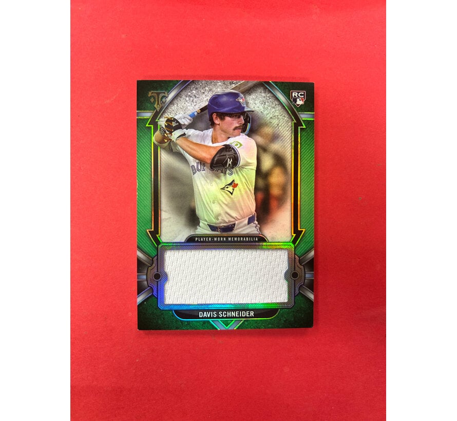 2024 TOPPS TRIPLE THREADS DAVIS SCHNEIDER SINGLE JUMBO PATCH GREEN /27
