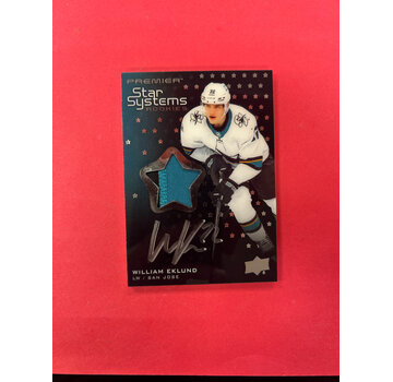 UPPER DECK 2021-22 UPPER DECK PREMIER WILLIAM EKLUND STAR SYSTEMS PATCH AUTO /149