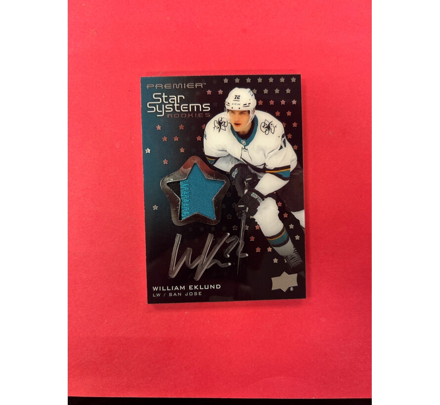 2021-22 UPPER DECK PREMIER WILLIAM EKLUND STAR SYSTEMS PATCH AUTO /149