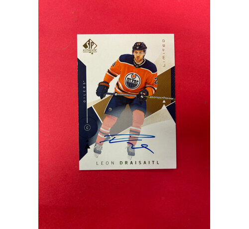 UPPER DECK 2018-19 SP AUTHENTIC LEON DRAISAITL LIMITED GOLD AUTOGRAPH