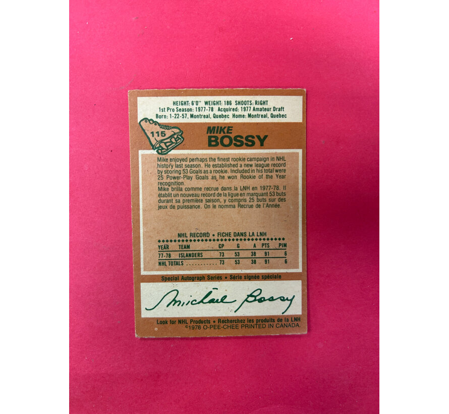 1978-79 O-PEE-CHEE MIKE BOSSY ROOKIE