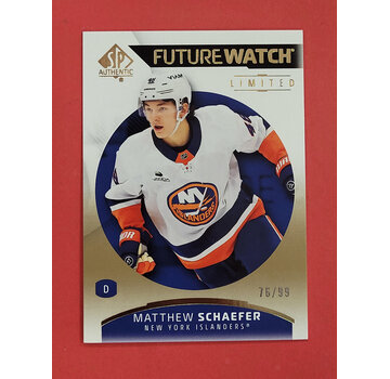 UPPER DECK 2025-26 UPPER DECK SP AUTHENTIC MATTHEW SCHAEFER FUTURE WATCH LIMITED GOLD /99