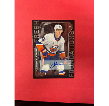 UPPER DECK 2025-26 METAL UNIVERSE MATTHEW SCHAEFER FRESH FOUNDATIONS ROOKIE AUTOGRAPH