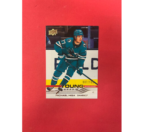UPPER DECK 2025-26 UPPER DECK SERIES 2 MICHAEL MISA YOUNG GUNS EXCLUSIVES /100
