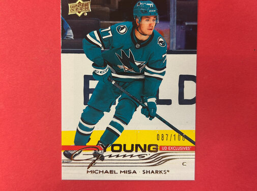 UPPER DECK 2025-26 UPPER DECK SERIES 2 MICHAEL MISA YOUNG GUNS EXCLUSIVES /100