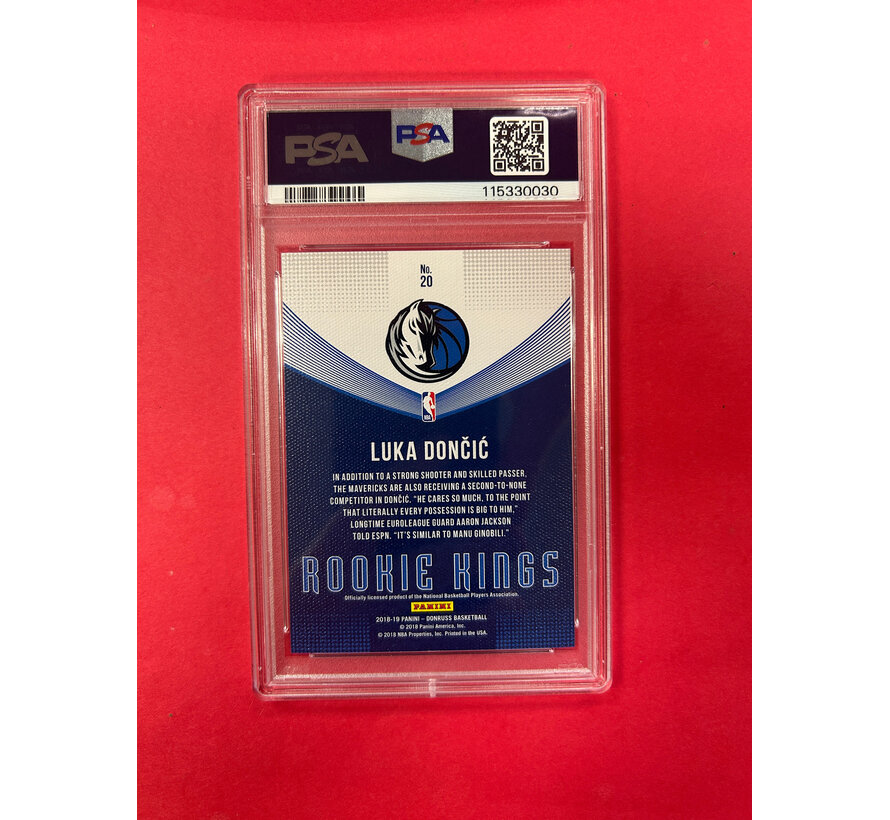 2018-19 PANINI DONRUSS ROOKIE KINGS LUKA DONCIC PSA 10 #20