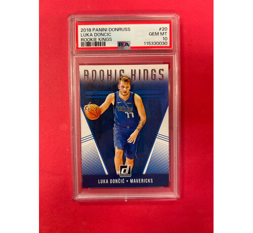 PANINI 2018-19 PANINI DONRUSS ROOKIE KINGS LUKA DONCIC PSA 10 #20