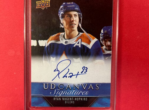 UPPER DECK 2023-24 UPPER DECK CLEAR CUT RYAN NUGENT HOPKINS UD CANVAS SIGNATURES