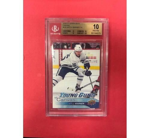 UPPER DECK 2016-17 UPPER DECK MITCH MARNER YOUNG GUNS CANVAS BECKETT GRADED 10 PRISTINE