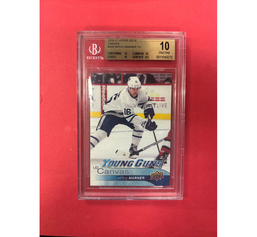 2016-17 UPPER DECK MITCH MARNER YOUNG GUNS CANVAS BECKETT GRADED 10 PRISTINE