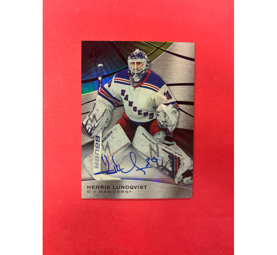 2019-20 SP GAME USED HENRIK LUNDQVIST AUTO /5