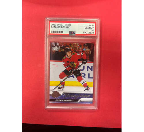 UPPER DECK 2023-24 UPPER DECK SERIES 2 CONNOR BEDARD YOUNG GUNS PSA GRADED 10