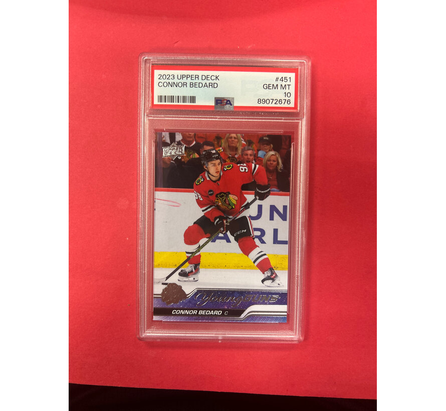 2023-24 UPPER DECK SERIES 2 CONNOR BEDARD YOUNG GUNS PSA GRADED 10
