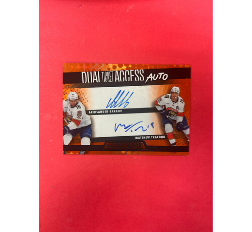 UPPER DECK 2025-26 UPPER DECK CREDENTIALS DUAL ACCESS TICKET AUTO TKACHUK/BARKOV AUTOS /5