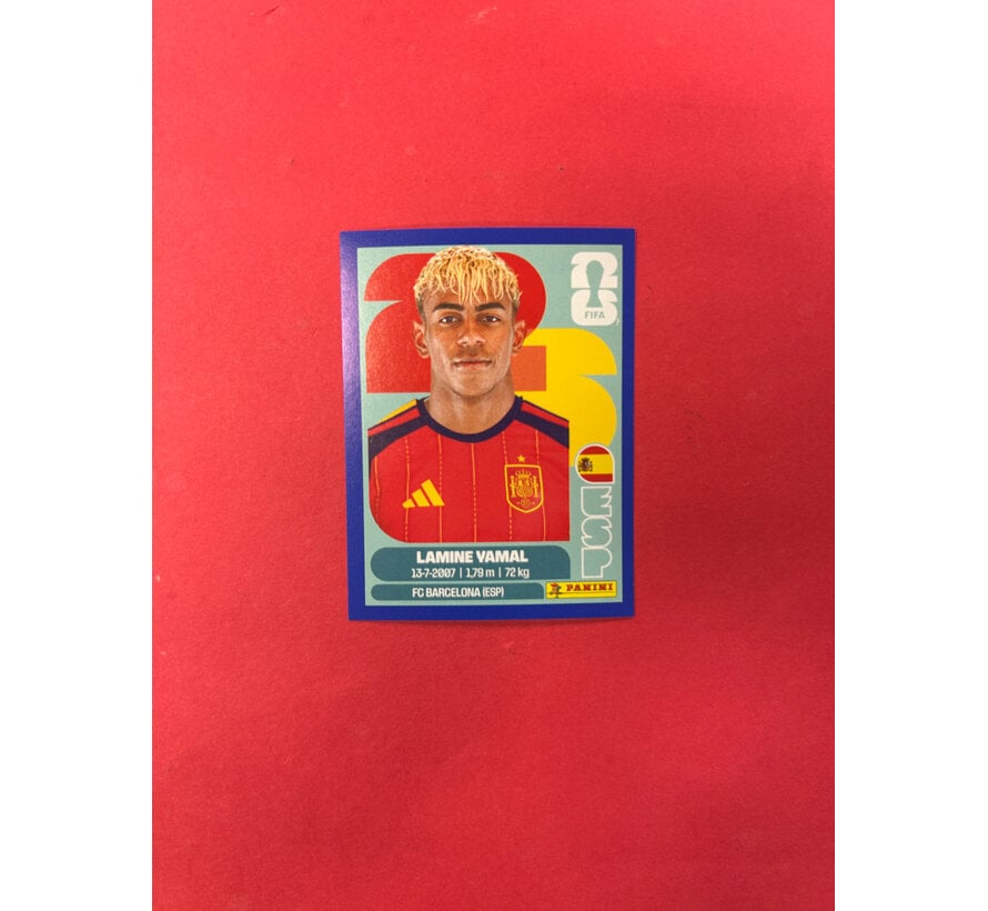 2026 PANINI FIFA WORLD CUP STICKER LAMINE YAMAL BLUE