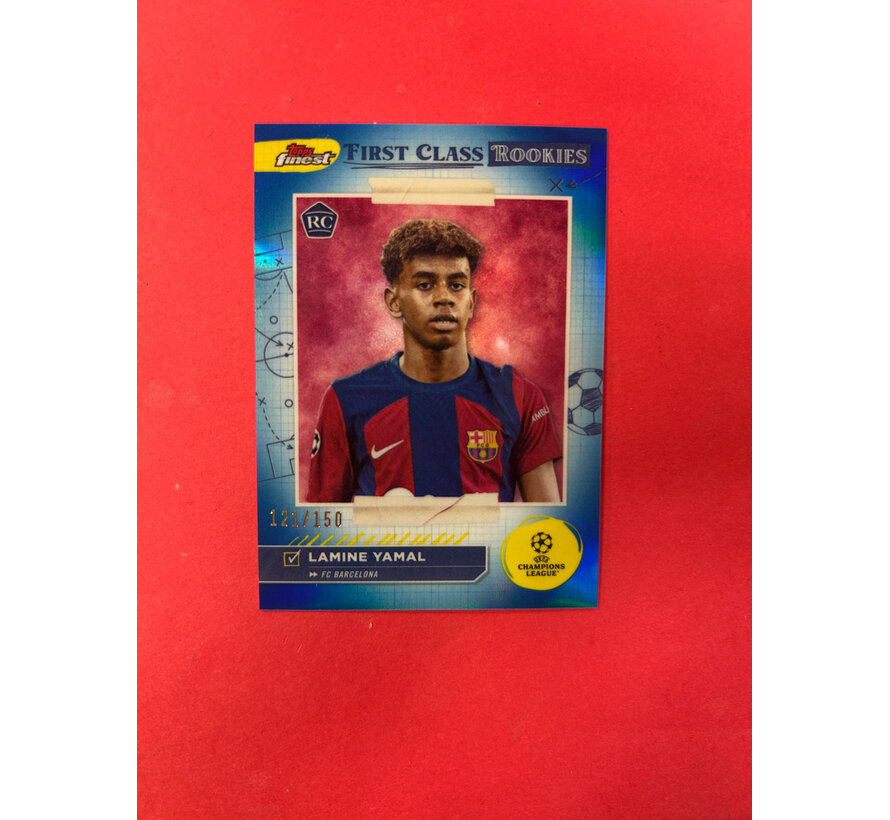 2024 TOPPS FINEST SOCCER LAMINE YAMAL FIRST CLASS ROOKIES BLUE /150