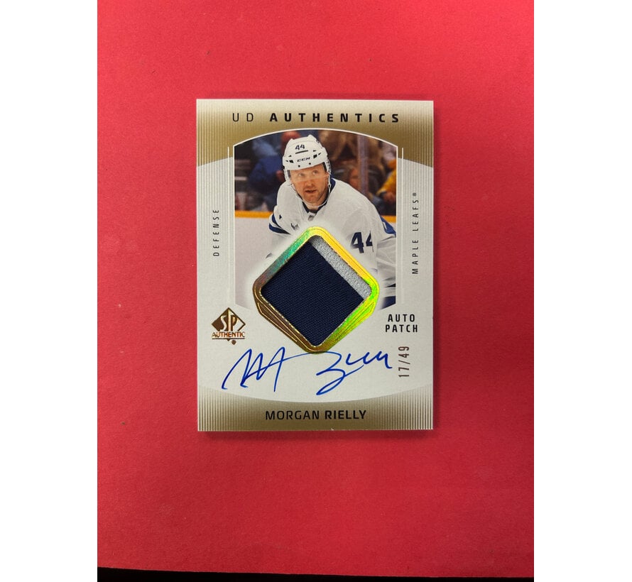 2025-26 SP AUTHENTIC MORGAN RIELLY UD AUTHENTICS PATCH AUTO /49