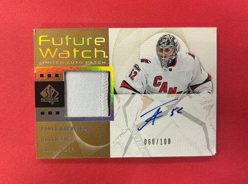 UPPER DECK 2022-23 SP AUTHENTIC PYOTR KOCHETKOV FUTURE WATCH AUTO PATCH RETRO /100
