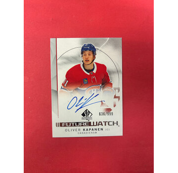 UPPER DECK 2024-25 SP AUTHENTIC OLIVER KAPANEN FUTURE WATCH AUTO /999