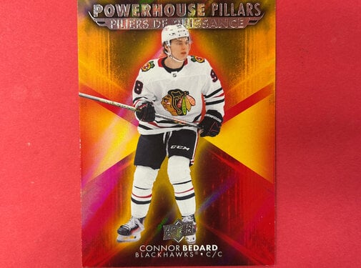 UPPER DECK 2025-26 UPPER DECK TIM HORTOnS CONNOR BEDARD POWERHOUSE PILLARS