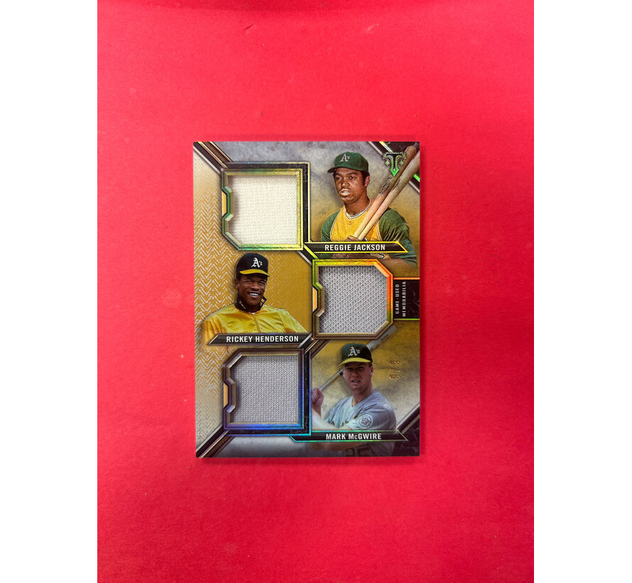 2021 TOPPS TRIPLE THREADS JACKSON/HENDERSON/MCGWIRE /9