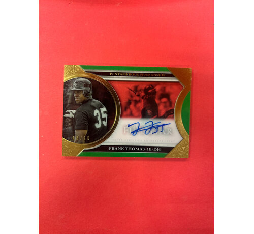 TOPPS 2019 TOPPS FIVESTAR FRANK THOMAS PENTAMEROUS PENMANSHIP AUTO /10
