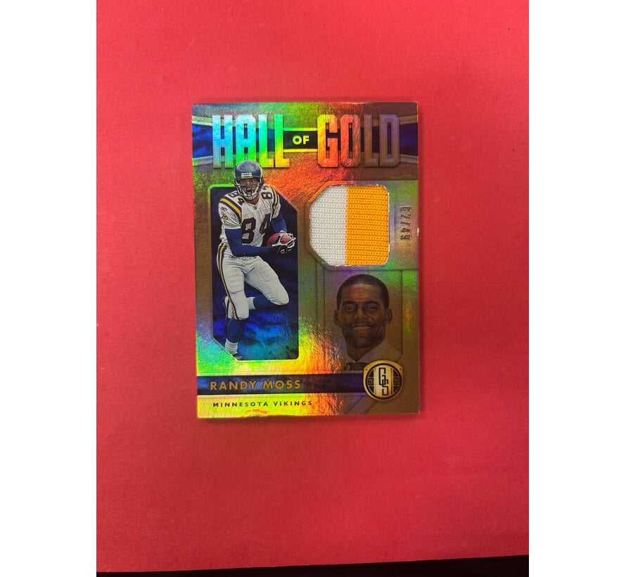 2020 PANINI GOLD STANDARD RANDY MOSS HALL OF GOLD JERSEY /49