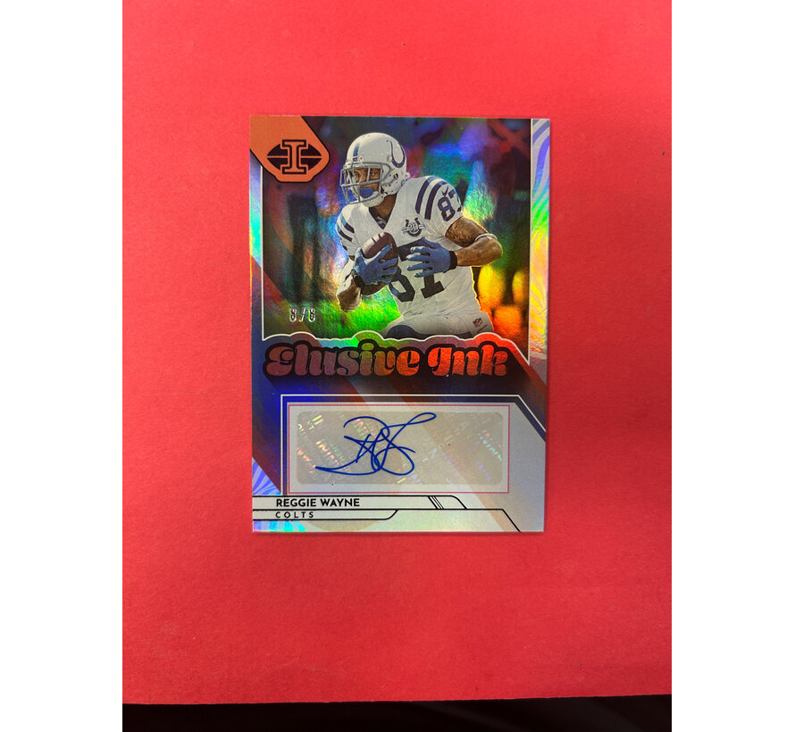2022 PANINI ILLUSIONS REGGIE WAYNE ELUSIVE INK BRONZE 8/8