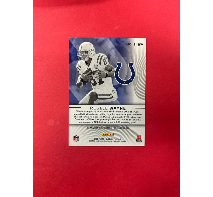 2022 PANINI ILLUSIONS REGGIE WAYNE ELUSIVE INK BRONZE 8/8