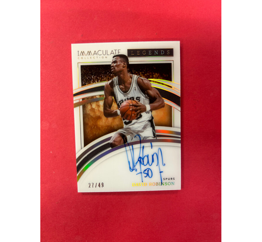 2021-22 PANINI IMMACULATE COLLECTION DAVID ROBINSON AUTOGRAPH LEGENDS/49