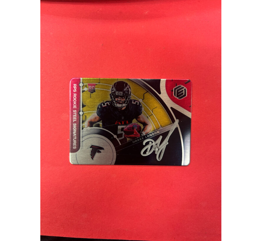 2022 PANINI ELEMENTS DRAKE LONDON ROOKIE STEEL SIGNATURES /79