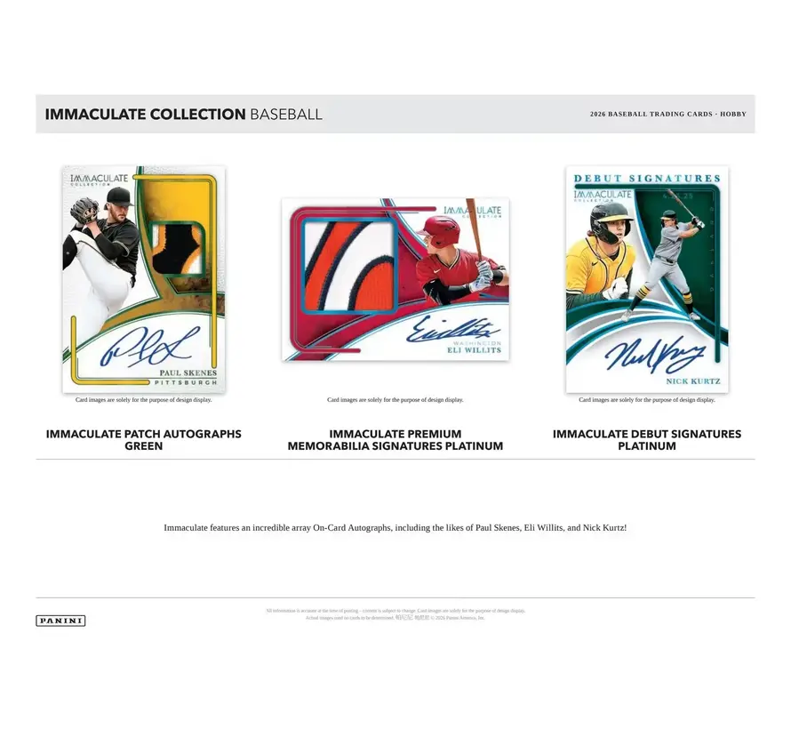 2026 PANINI IMMACULATE BASEBALL HOBBY BOX