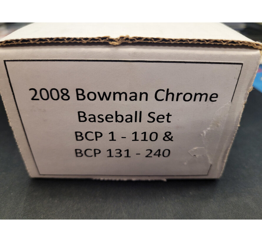 2008 BOWMAN CHROME BASEBALL SET BCP 1-110 & BCP 131-240