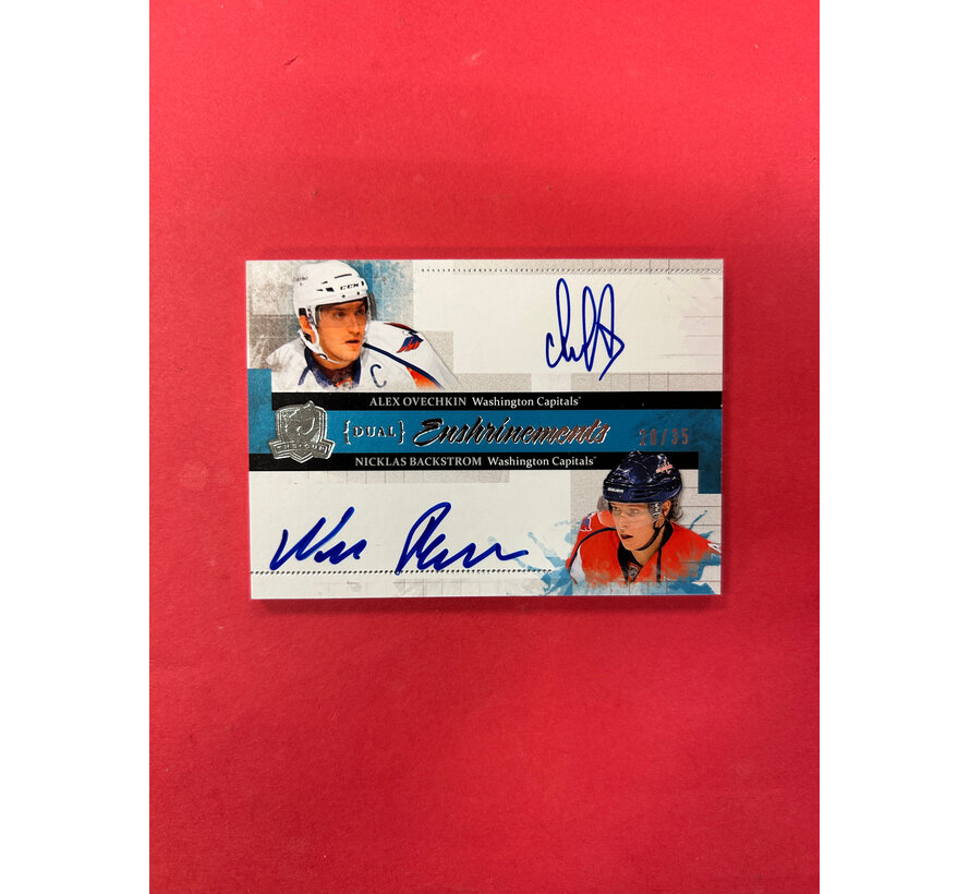 2010-11 UPPER DECK THE CUP DUAL ENSHRINEMENTS OVECHKIN/BACKSTROM /35