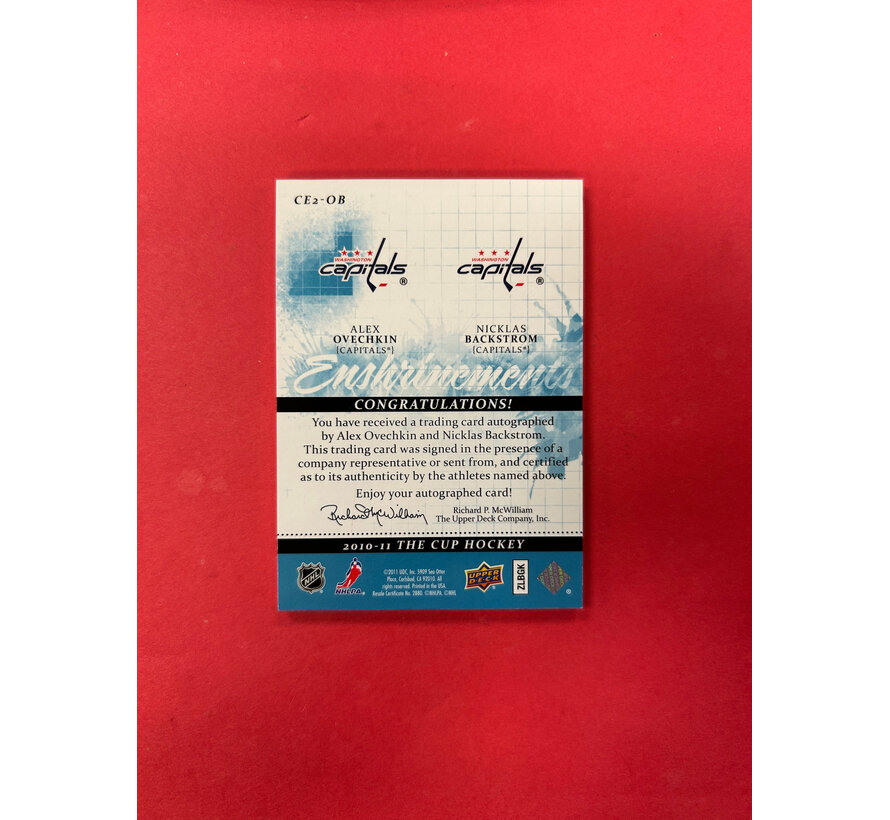 2010-11 UPPER DECK THE CUP DUAL ENSHRINEMENTS OVECHKIN/BACKSTROM /35
