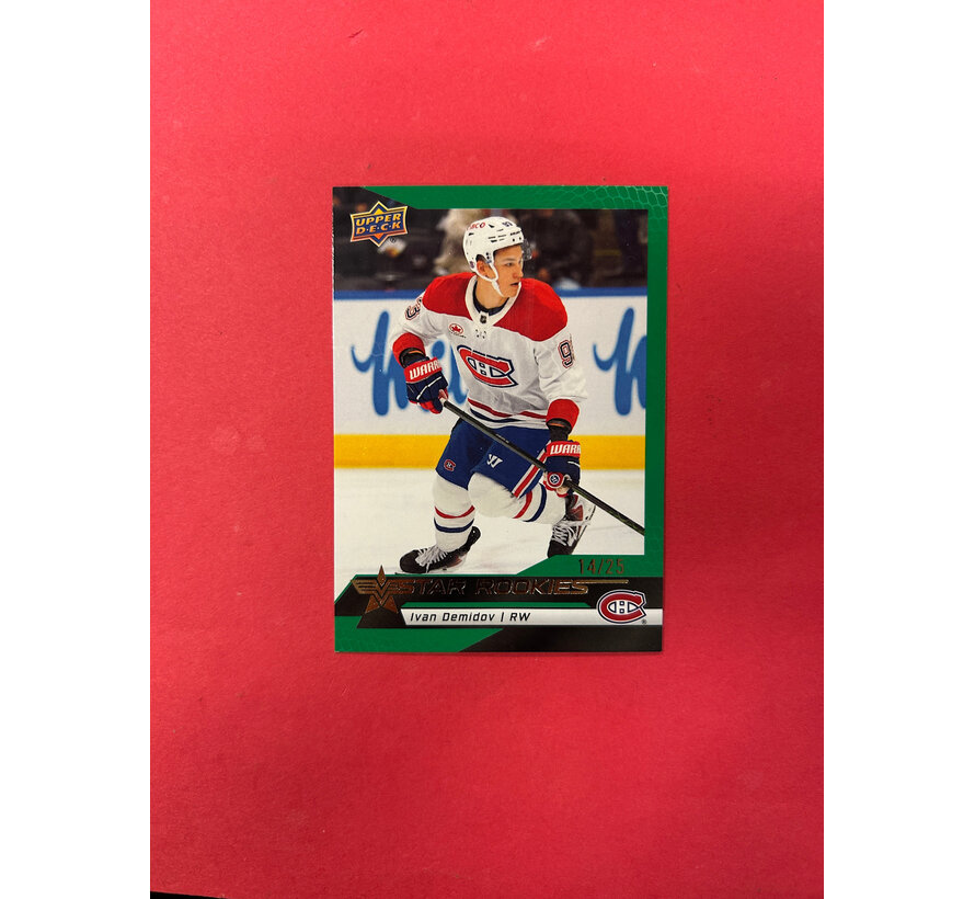 2025-26 UPPER DECK STAR ROOKIES IVAN DEMIDOV GREEN /25 SSP