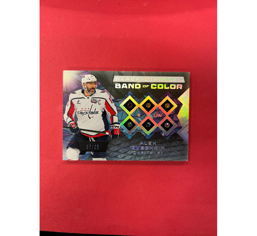 2025-26 UPPER DECK BLACK DIAMOND ALEX OVECHKIN BAND OF COLOUR /25