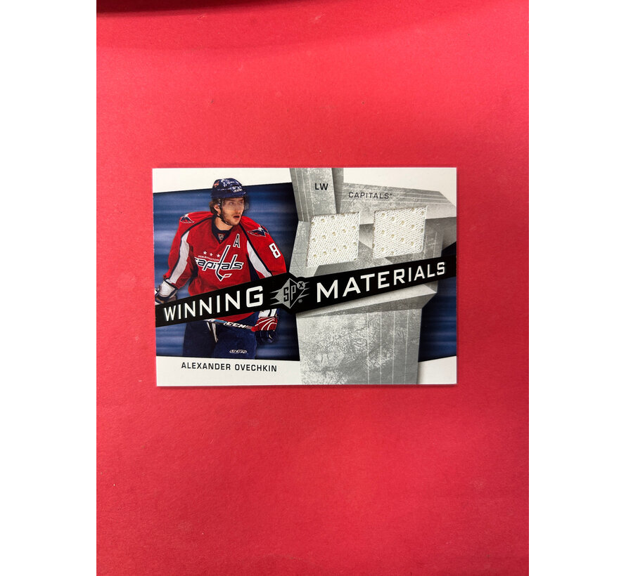 2008-09 UPPER DECK SPX ALEXANDER OVECHKIN WINNING MATERIALS