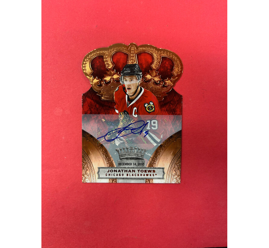 2009-10 PANINI CROWN ROYALE JONATHAN TOEWS AUTO /100