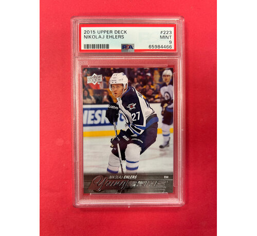 UPPER DECK 2015 UPPER DECK NIKOLAJ EHLERS YOUNG GUNS PSA GRADED 9