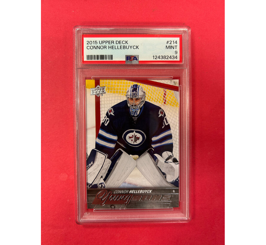 2015 UPPER DECK CONNOR HELLEBUYCK YOUNG GUNS PSA GRADED 9