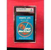O-PEE-CHEE 1979-80 O-PEE-CHEE WINNPEG JETS TEAM LOGO CHECKLIST KSA GRADED 8